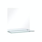 VidaXL Spegel med Hylla Fyrkantig Väggspegel hylla 50x50 cm härdat glas 1240241
