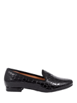 Jones Bootmaker Solene Leather Smart Slip On Pumps, Black Croc