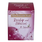 New English Teas Rosehip and Hibiscus Tea, 10 Individually Wrapped Teabags, Detox Tea