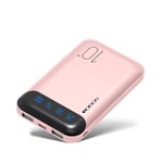 Power Bank 10000mAh Mobile Phone Portable Charger External Battery Pack with 2 USB 2.4 A Outputs and USB C Input & Output Compatible with Huawei iPhone 15 12 X iPad Samsung Galaxy S20 Android Tablet