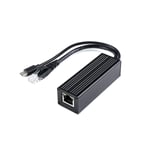 Industrial Gigabit PoE Splitter, Metal Case protection, 5V 2.5A Type-C Out