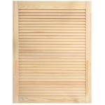 Bois de pin massif porte à persiennes porte d'armoire porte d'etagères revêtement pour placard penderie garde-robe paravent 69 x 49,4 cm