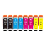 akaca 202XL Cartouches d'encre Compatibles avec EPSON 202 202XL (2 Photo Noir, 2 Cyan, 2 Magenta, 2 Jaune), pour Expression Premium XP-6000, XP-6005, XP-6100, XP-6105