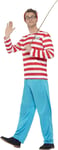 Smiffys Mens Wheres Wally Costume, Top, Trousers, Glasses  Hat, Colour Red and W