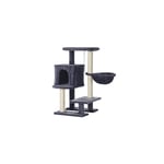 Cat Tree, Small Cat Condo 84 cm, Cat Tower, Smoky Grey PCT142G01