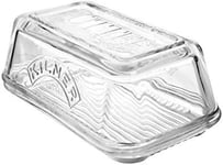 Kilner 25.35 Glass Butter Dish - Vintage Butter Serving Tray with Lid, Ideal fo