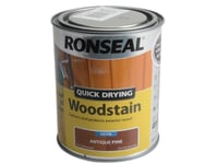 Ronseal Quick Drying Woodstain Satin Antique Pine 750ml RSLQDWSAP750