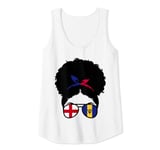 Womens England and Barbados Mix Afro Hair Half English half Bajan Tank Top