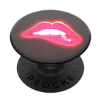 PopSockets PopGrip - Support et Grip pour Smartphone et Tablette avec Un Top Interchangeable - Neon Lips