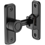 Loquets de Porte Robustes Verrou Grange à Angle Droit 90 DegréS Loquet Verrouillage Coulissante Antivol pour Jardin Noir