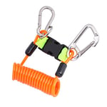 Tomantery Bobine de sécurité, Ressort hélicoïdal de plongée Pratique Anti-Perte Simple avec Connexion Facile, pour la plongée sous-Marine pour l'escalade en Plein air pour la Photographie(Orange)