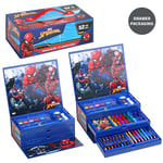 Marvel Spider-Man 52pcs Colouring Tool Box Case Art Craft Set Stationery