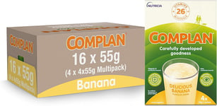 Complan Delicious Banana Nutritional Drink Sachets, 4 x 55 g (Pack of 4)