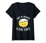 Womens Cool Rice Design For Men Women White Food Cooker Rice Lover V-Neck T-Shirt