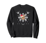 Marvel Hawkeye Noël Snowflake Puppy In A Santa Hat Sweatshirt