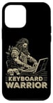 Coque pour iPhone 12 mini Gaming Online Keyboard Warrior Citation Jeux vidéo Gamer