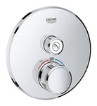 GROHE Grohtherm Smartcontrol Thermostat for Shower, with Concealed Installation and One Valve Round Shape, Chrome Finish, Made In Germany By GROHE Eco-Friendly and Safety Features 29118000