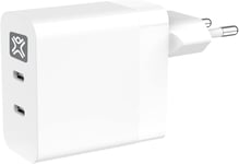 Chargeur Rapide USB C 65W PD, 2 Sorties, Adaptateur Secteur pour MacBook Pro 13', MacBook Air, iPhones et Plus Encore.