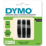 Dymo 3D Carbon-skrivtejp 9 mm x 3 m, svart, 3 st