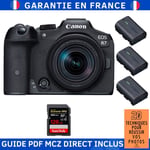 Canon EOS R7 + RF-S 18-150mm STM + 1 SanDisk 128GB Extreme PRO UHS-II SDXC 300 MB/s + 3 Canon LP-E6NH + Guide PDF MCZ DIRECT '20 TECHNIQUES POUR RÉUSSIR VOS PHOTOS