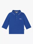 BOSS Baby Logo Long Sleeve Polo Shirt, Bright Cobalt