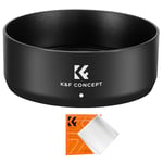 K&F Concept ES65B Camera Lens Hood Protector Compatible with Canon RF 50mm F1.8 STM