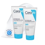 CeraVe - SA Crème Anti-Rugosités - Exfolie, Adoucit & Lisse les Rugosités - Acide Salicylique + Urée + 3 Céramides Essentiels - Peau Sèche, Rugueuse, Squameuse - 2 x 177 ml