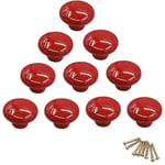 Ccykxa - Lot de 10 boutons de placard ronds colorés en céramique à trou unique pour tiroir, placard, commode, porte