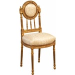 Biscottini - Chaise Louis xvi de style français en hêtre massif