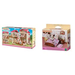 SYLVANIAN FAMILIES - La Grande Maison éclairée et sa pièce secrète - 5716 - Maison de poupées - Mini poupées & 5019 - Le Semi lit Double, Plastique,Multicolore