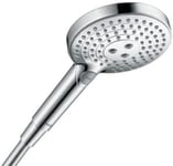 hansgrohe Raindance Select S Pommeau de douche 3 types de jet (PowderRain) rond Ø 120 mm avec fonction anti-calcaire Noir mat