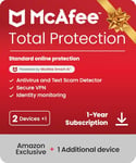 McAfee Total Protection 2024 | 2 Devices + 1 Bonus | Antivirus Internet Security Software | Unlimited VPN | PC/Mac/Android/iOS | 1 Year Subscription | Activation Code by email