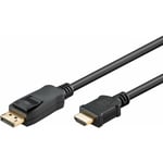 Câble Adaptateur DisplayPort vers hdmi™, - Connecteur DisplayPort (1.2) connecteur hdmi™ (type a) (1.4) - 1 m (64835) - Goobay