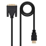 Nano Cable 10.15.0503 - Câble DVI vers HDMI, mâle-mâle, Noir, 3mts