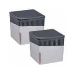 Lot de 2 déshumidificateurs Design cube Rechargeables 1kg Wenko Absorbeur d'humidité, Anti moisissure jusqu'à 3 mois, Idéal jusqu'à 80m²,