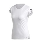 adidas Women's Club 3 Str Tee T shirt, White/Matte Silver/Black, S