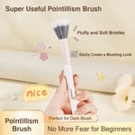 Multifunction Blusher Brush Soft Partial Face Powder Stippling Brush  for Women