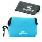 MegaGear ''Ultra Light'' Neoprene Camera Case Bag with Carabiner for Samsung WB350F Digital Camera (Blue)