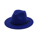 Sinknap Jazz Cap Leveälierinen hengittävä Solid Fedora Hat Winter Floppy Women Cap Streetwear väri: Royal Blue