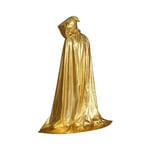 Unisex Huva Kåpa Roll Cape Lek Familj Kostymer Fullängds Kåpa Halloween Jul Ytterkläder (guld)