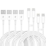 4Pack iPhone Charger Cable [Apple MFi Certified] USB a to lightning cable 1/1/2/2M, Apple fast charging cord lightning cable for iphone 14 13 12 11 Pro Max XS XR X 8 7 6 Plus 5, iPad and iPod