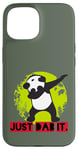 Coque pour iPhone 15 Dab Dabbing Panda Eco Planet Green Save World