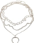 Urban Classics Open Ring Layering Necklace Silver