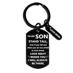 Ghloyza Inspirational Gift for Son to My Son Gifts from Mum Best Graduation Gifts for Our Son Christmas Teen Sons Birthday Gift I Will Always Be There Keychain