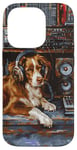 Coque pour iPhone 14 Pro Nova Scotia Retriever Toller Peinture chien amateur de musique