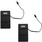 2X Lp-E6 Chargeur de Batterie Lcd Dual Charger pour Appareil Photo 5Ds 5D Mark Ii Iii 6D 7D 80D r - Tlily