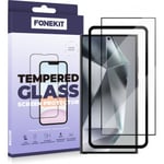 FoneKit Full Cover -panserglas, Samsung Galaxy S24 Ultra, sort