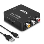 Amtake Adaptateur RCA vers HDMI Convertisseur AV en HDMI 3RCA Composite AV ve...