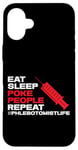 iPhone 16 Plus Phlebotomist Tech Technician Eat Sleep Poke People Repeat Case