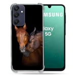 Cokitec Coque Renforcée pour Samsung Galaxy A16 5G Animal Cheval Marron